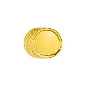Shri & Sam Stainless Steel Gold Side Plate with PVD Coating Majestic 6 Pieces
