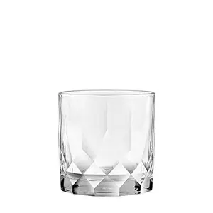 TAGROCK Premium Crystal Clear Cut X Hard Rock Classic Whisky Glasses 350ml Pack of 6