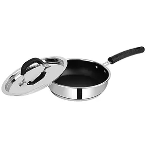 ETHICAL CLASSICART Stainless Steel Encapsulated Bottom Non-Stick Fry Pan with SS Lid (20.5cm)