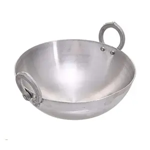 PTR Heavy Base Aluminium Kadhai /Frying Pan for Cooking (0.5 Litre)