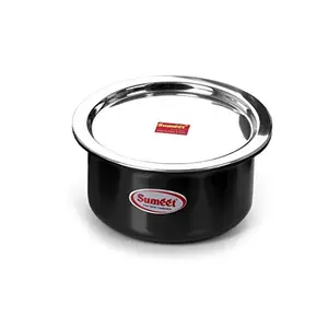 Sumeet Aluminium Thick Hard Tope With Lid 5 L 1 Piece (Black)