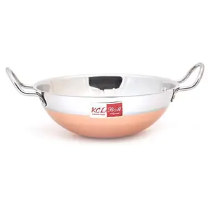 KCL Stainless Steel Copper Bottom Kadai Patti (Without Lid) Cookware - 1 Unit -Capacity 1500 ML - Diamater - 25Cm