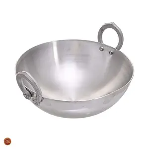 PTR Heavy Base Aluminium Kadhai/ Frying pan for Cooking (2 Litre)
