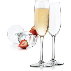 GINOYA BROTHERS Elegant Hip Wine Glasses Set for Kitchen & Restaurant & Party 170 ml - Set of 2