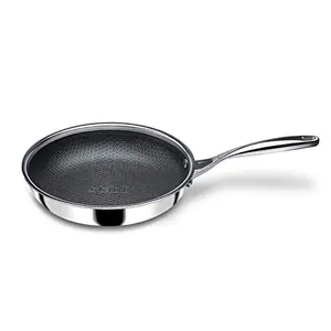 Stahl Triply Stainless Steel Artisan Hybrid Frypan with Lid 6420 20cm 1.3 Liters