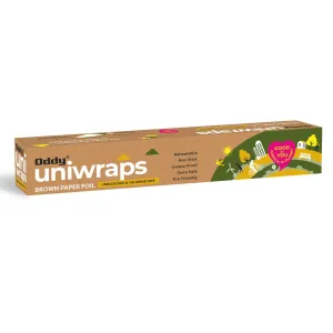 Oddy Uniwraps Brown Food Wrapping Paper 12'' x 20 Mtrs Unbleached & Chlorine Free