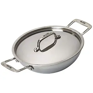 Alda Tri-Ply Stainless Steel Wok Pan 18 cm 1.2 LTR with Lid