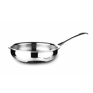 Crystal TriPro -Triply Stainless Steel Fry Pan - 20 cm (Induction Bottom) Silver (CTP-FRP-001)