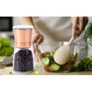 Crystal Crystalina Glass Retro Style Pepper Grinder Multicolour
