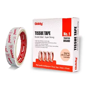 Oddy Double Side Tissue Tape for Craft Paper Products Envelops Posters 24mm X 50m Pack of 1 Roll