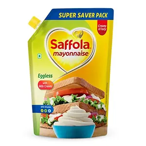 Saffola Mayonnaise Eggless With Milk Cream Extra Creamy & Tasty 750g White
