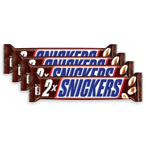 Snickers Peanut Filled Chocolate Duos - 80g Bar (Pack of 4)