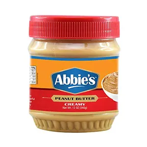Abbie's Peanut Butter Creamy 340g Pack of 1 Power Packed Spread Loaded with Protein (7.7g per Serving) | Zero Cholesterol and Zero Trans Fat | with Perfectly Roasted Peanuts