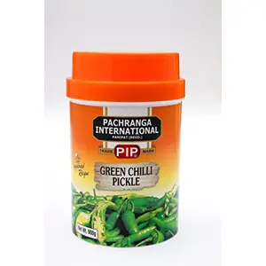 PACHRANGA International PIP Green Chilli Pickle (Improved Recipe) - 900