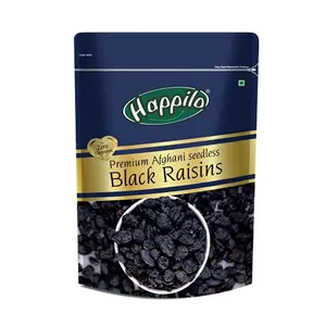 Happilo Premium Afghani Seedless Black Raisins 250 g | Kali Kishmish | Munakka Dry Fruits | Delicious & Healthy Snack | High in Antioxidants Naturally Sweet & tasty