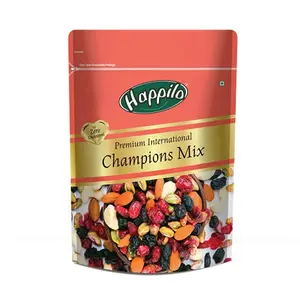 Happilo Premium International Champion Mix 160g (Pack of 1) | All Natural Dried Cranberries & Blueberries Roasted Cashew Nuts Almonds & Pistachios Afghan Black Raisins | Healthy Snack