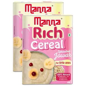 Manna Sprouted Jowar 400g | Baby Cereal | Baby Food | 100% Natural Health Mix | No Added Colour Flavour Additives