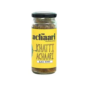 The Achaari Khatti Achaari Black Pepper 100% No Oil & No Preservative Homemade Mango Pickle 250 Grams
