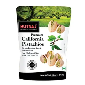 Nutraj California Roasted & Salted Pistachios 250g Premium Healthy Pista - Rich in High Proteins Fibers & Anti-oxidants Low Cholesterol with Zero Trans Fat