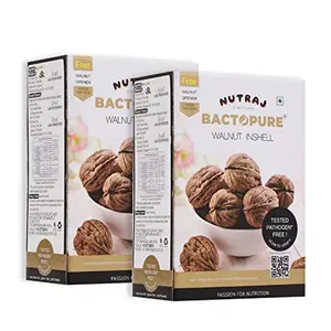 Nutraj Bactopure Walnut Inshell 1 Kg (500gx2) | Pathogen Free | 100% Natural And Premium