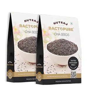 Nutraj Bactopure Chia Seeds 400g (200gx2) | Pathogen Free | 100% Natural And Premium