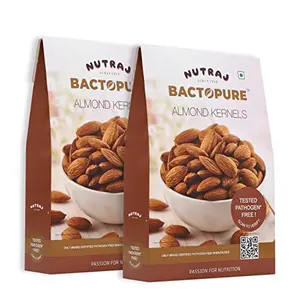 Nutraj Bactopure Almond Kernels 500g (250gx2)| Pathogen Free | 100% Natural And Premium