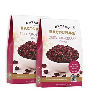 Nutraj Bactopure Cranberries Sliced 400g (200gx2) | Pathogen Free | 100% Natural And Premium