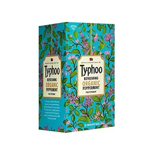 Typhoo Refreshing Organic Peppermint Tea with Pure Peppermint Tea Bags 20N x 1.2g = 24g