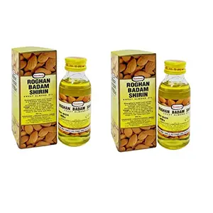 Hamdard Roghan Badam Shirin Sweet Almond 100% Pure 100ml (pack of 2) Relieves constipation Fights Dandruff by HAMDARD