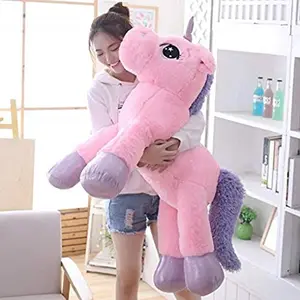 MPR Enterprises - Pink Big Size Unicorn Teddy Bear for Kids Girls & Children Playing Toys in Size of 75 cm Long