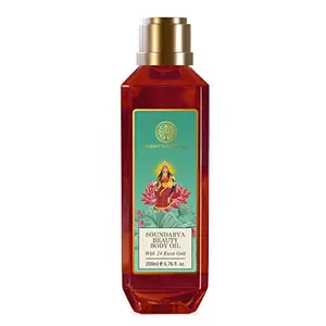 Forest Essentials SOUNDARYA Beauty Body Oil with 24 Karat Gold - 200ml