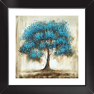 Pbdesigns - Tree Painting Wall Posters with Framed for Home & Office DÃ©cor Print on Special I Very Sheet (Size 11 Inch X 11 Inch Framed) Multicolor