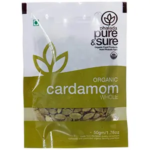 Pure & Sure Organic Whole Cardamon 50 g
