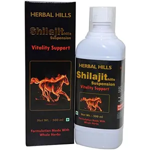 Herbal Hills Shilajit Suspension Vitality Support Bottle (500ml)
