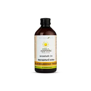 Kerela Ayurveda Balaswagandhadi Tailam 200ml | Improved Muscle Strength | For Post-infection Fatigue | Relieves Weakness & Tiredness After Illness | Herbal Massage Oil | With Bala Aswagandha Laksha and Sesame Oil |
