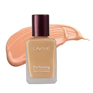 Lakme Perfecting Liquid Foundation Pearl Long Lasting Waterproof Full Coverage Lightweight Foundation For Oil Free And Dewy Skin 27 ml