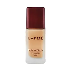 Lakme Invisible Finish SPF 8 Foundation Shade 05 Lightweight Water Based Liquid Foundation For Natural Glow 25 ml