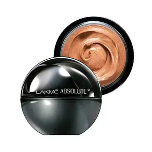 Lakme Absolute Skin Natural Mousse Almond Honey SPF 8 Natural Finish Matte Cream Foundation - Long Lasting Weightless Full Coverage Face Makeup 25g