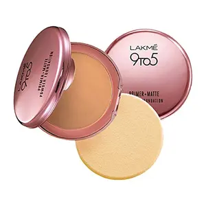 Lakme 9 to 5 Primer with Matte Powder Foundation Compact Natural Light 9g