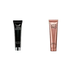 Lakme Absolute Blur Perfect Makeup Primer Peach 10 g & Lakme 9 to 5 Weightless Mousse Foundation Rose Ivory 6g