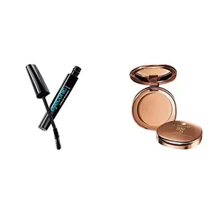 Lakme Eyeconic Lash Curling Mascara Black 9ml And Lakme 9 to 5 Flawless Matte Complexion Compact Melon 8g