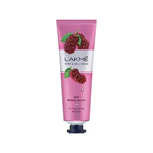 Lakme Hand & Nail Cream with Mulberry Pentavitin and Almond Oil 30g White