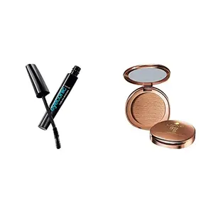 Lakme Eyeconic Lash Curling Mascara Black 9ml And Lakme 9 to 5 Flawless Matte Complexion Compact Apricot 8g