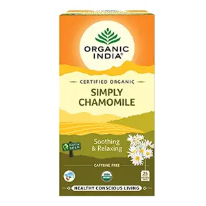 ORGANIC INDIA Simply Chamomile 25 Tea bags (Pack 1)