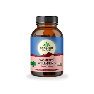 ORGANIC INDIA Women's Well-Being Supplement Ayurvedic Capsules || Joint & Beauty Blend || Multivitamins Multiminerals Anti-Oxidants || Estrogens || Hormonal Imbalance - 180 N Veg Capsules
