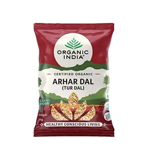 ORGANIC INDIA Hygienically Packed Rich in Protein and Fiber Easy to Cook Good in Taste Arhar Dal(Tur Dal)-1Kg