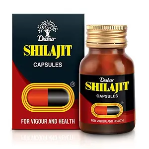 Dabur Shilajit Capsules Ayurvedic Purified Shilajit With Antifatigue Anti Inflammatory Benefits -100 Capsules