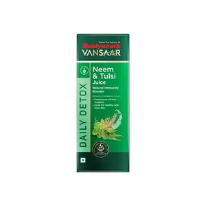 Baidyanath Vansaar Neem Tulsi Juice - 1Ltr | A Natural Immunity Booster | Harvested from 100% Natural Neem & Tulsi
