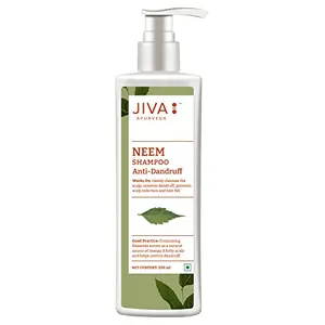 Jiva Neem Shampoo - 200 ml - Pack of 1 - For All Hair Types Formulated By Doctors Ayurvedic Anti-Dandruff Formula