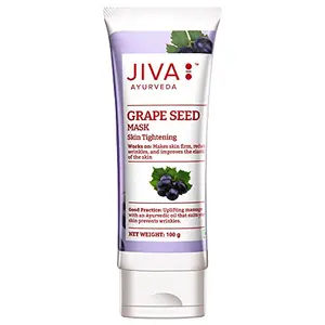 Jiva Grape Seed Mask - Nourishes Skin - Improves Skin Elasticity - 100gm - Pack of 1